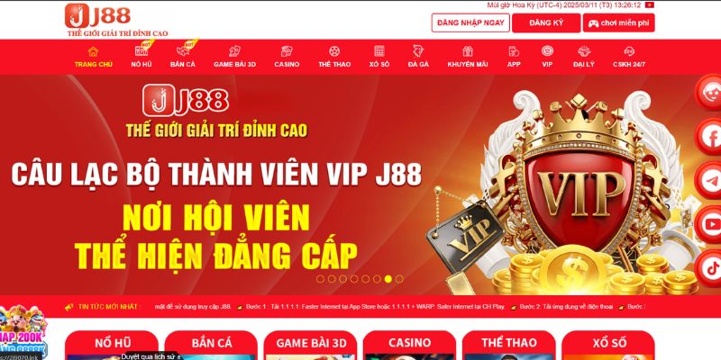 Truy cập website J88